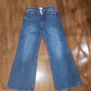 HM Brand New Classic Blue Wide-Leg Women's Jeans Size 4